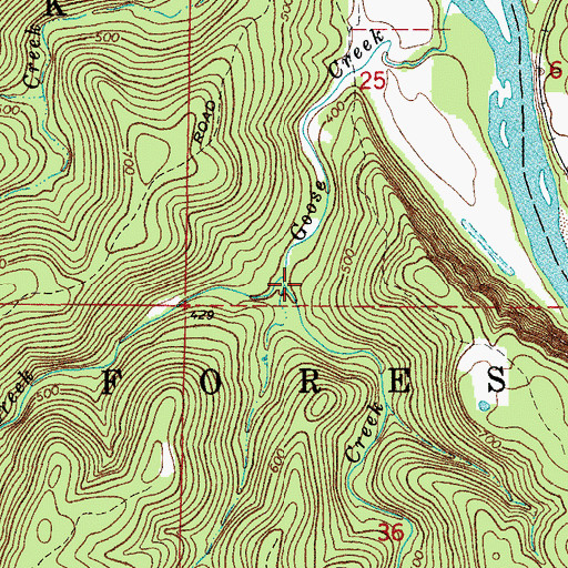 Topographic Map of Gather Hollow, AR