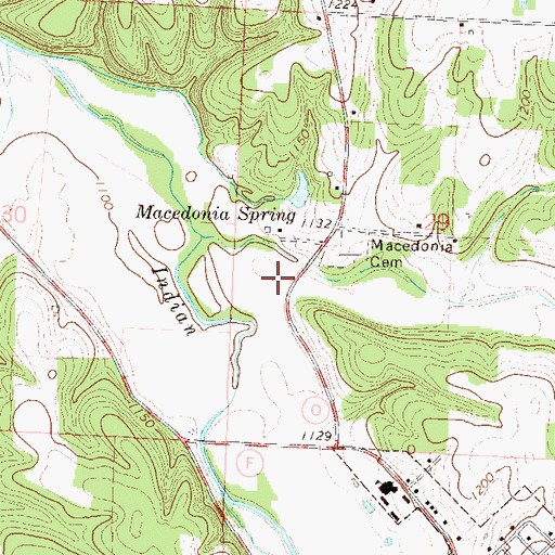 Topographic Map of Edmondson Hollow, MO