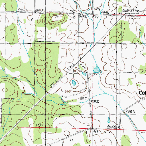 Topographic Map of Elk Creek School (historical), MO