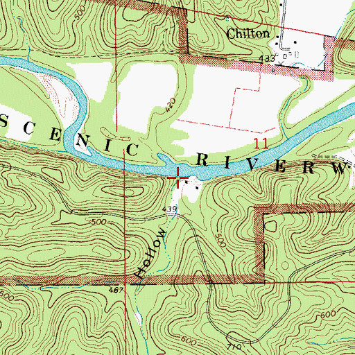 Topographic Map of Elm Spring Hollow, MO