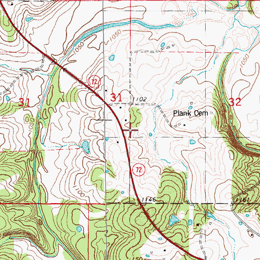 Topographic Map of Finch Park, MO