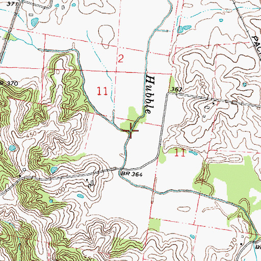 Topographic Map of Foster Creek, MO