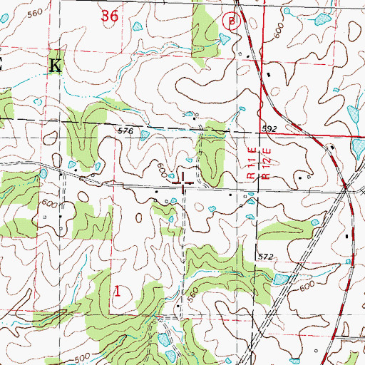 Topographic Map of Fulbright School, MO