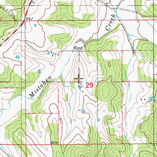 Topographic Map of Garfield School (historical), MO