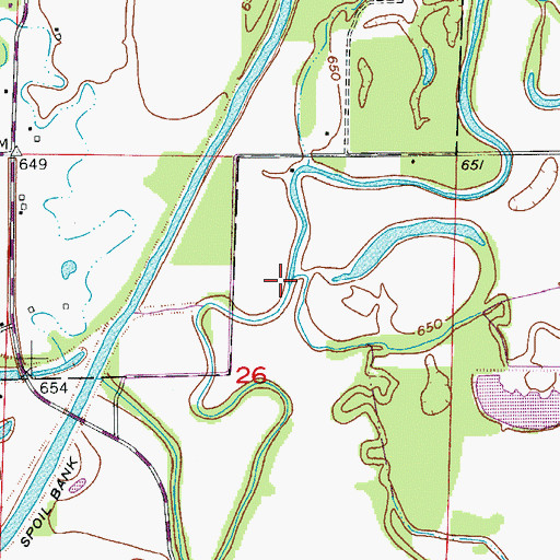 Topographic Map of Grove Branch, MO