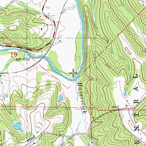 Topographic Map of Haverstick Creek, MO