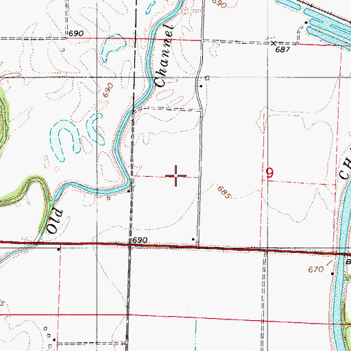 Topographic Map of Jake Grove School (historical), MO