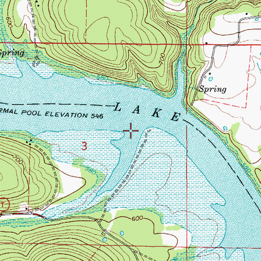 Topographic Map of Liner Creek, MO