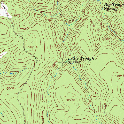 Topographic Map of Little Trough Spring, AZ