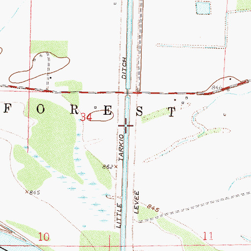 Topographic Map of Fivemile Lane, MO