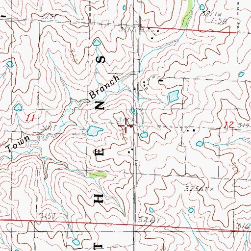 Topographic Map of Locust Grove School (historical), MO