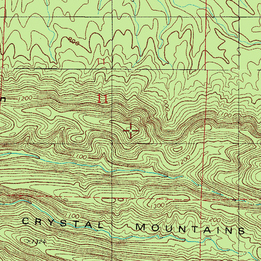 Topographic Map of Mount Ida, AR