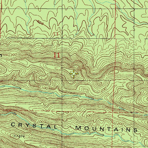 Topographic Map of Mount Ida, AR