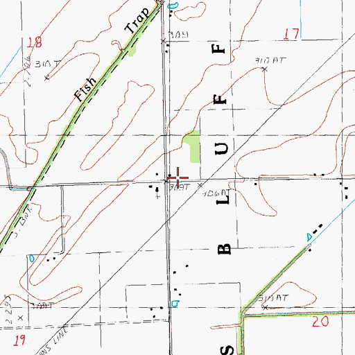 Topographic Map of Lone Prairie Church, MO