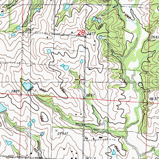 Topographic Map of Lone Rock School, MO