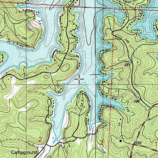 Topographic Map of Lynch Hollow, MO