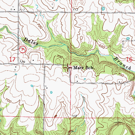 Topographic Map of Marr School (historical), MO