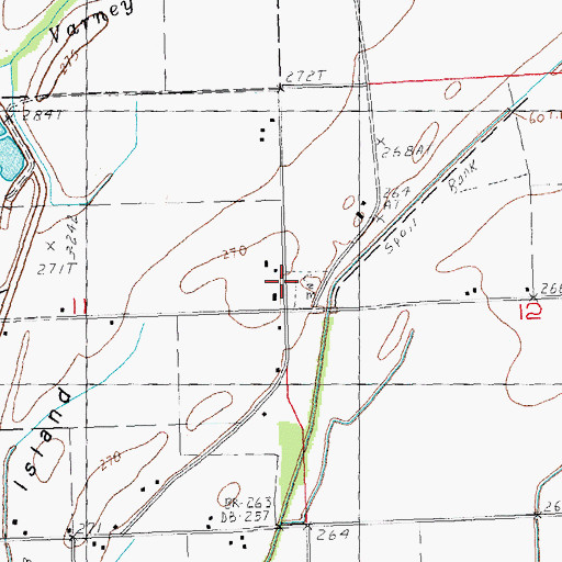 Topographic Map of McCulley Cemetery, MO
