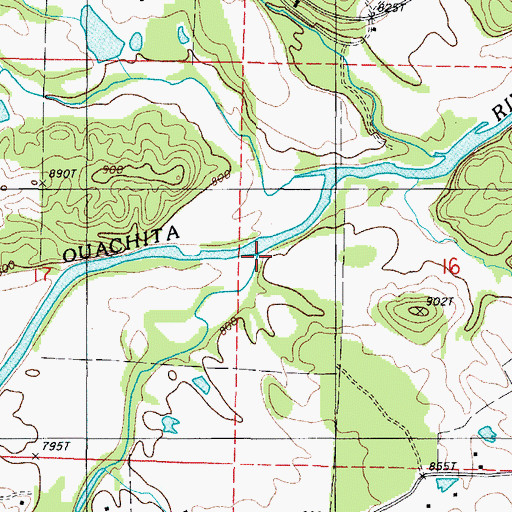 Topographic Map of Kates Creek, AR