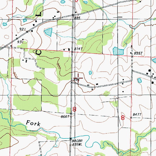 Topographic Map of Mount Union Church (historical), MO