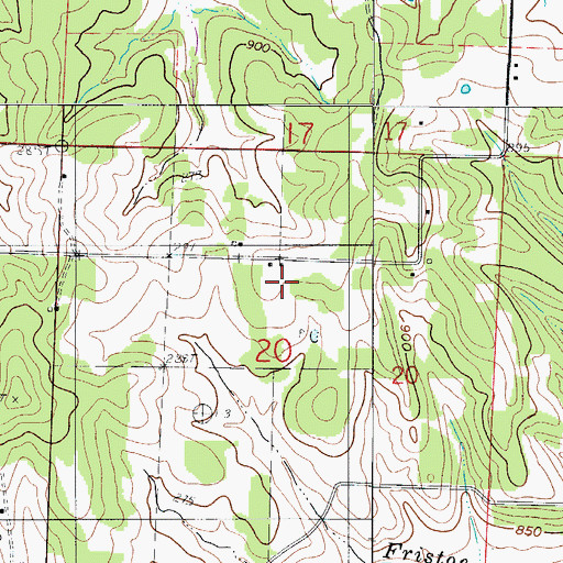 Topographic Map of Mount View School, MO