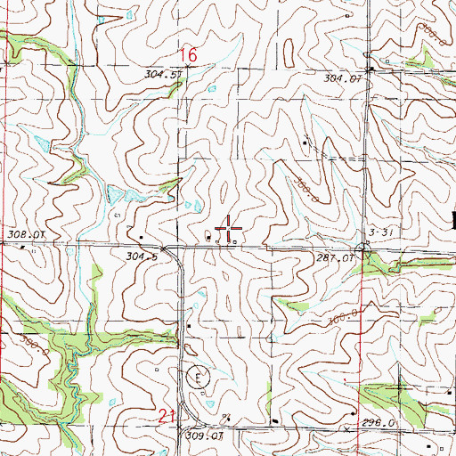 Topographic Map of New Hope School, MO
