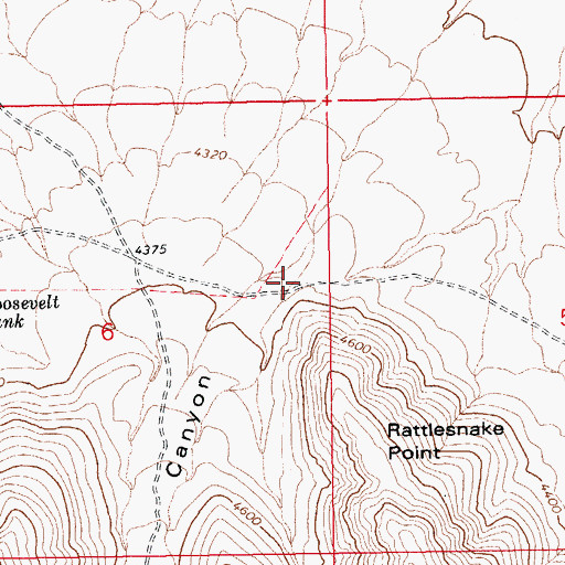 Topographic Map of Little Wood Canyon, AZ