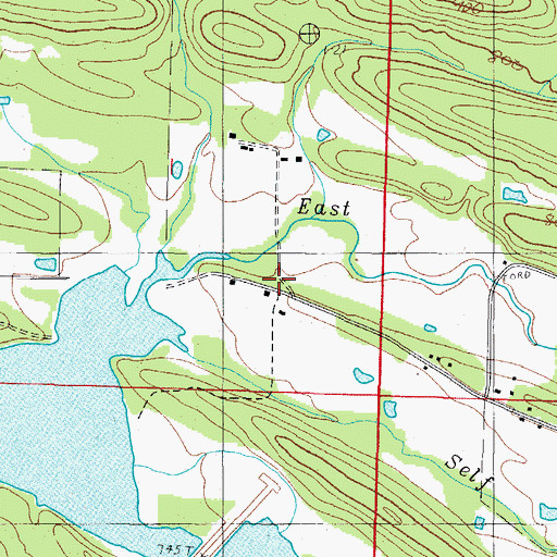 Topographic Map of Lone Elm School, AR