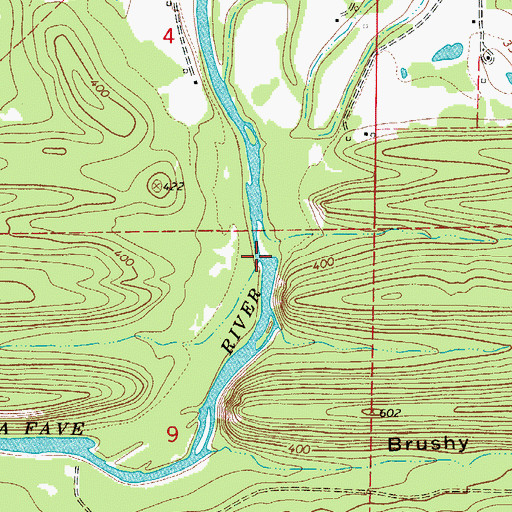 Topographic Map of Long Hollow, AR