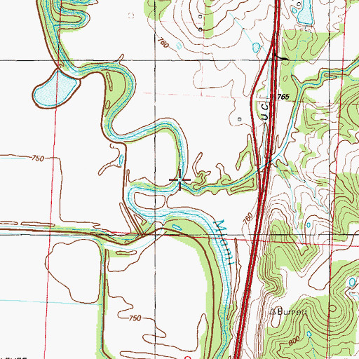 Topographic Map of Possum Branch, MO