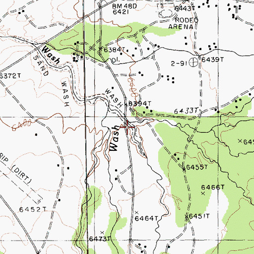 Topographic Map of Lizard Wash, AZ