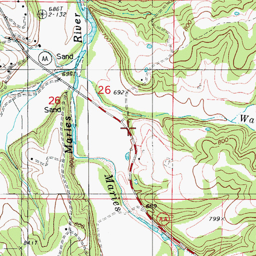 Topographic Map of Renneke School, MO
