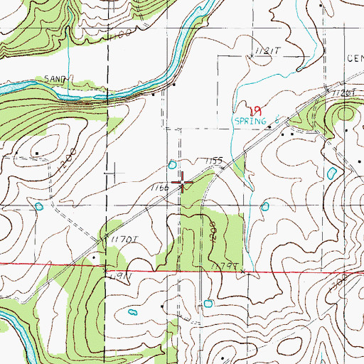 Topographic Map of Robinette School (historical), MO