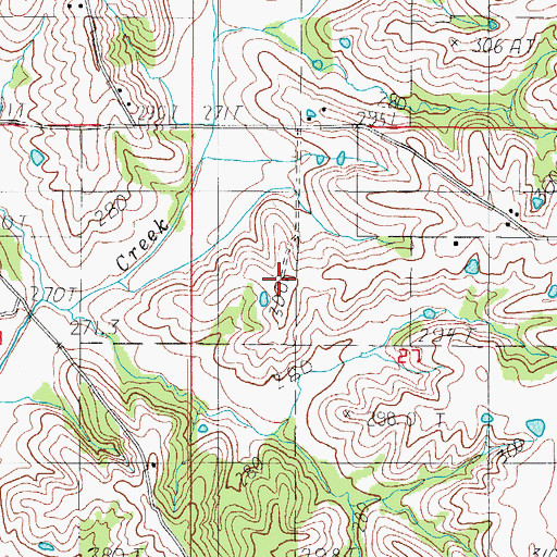 Topographic Map of Rockhold School, MO