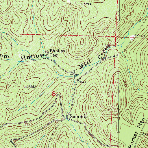 Topographic Map of Marlum Hollow, AR