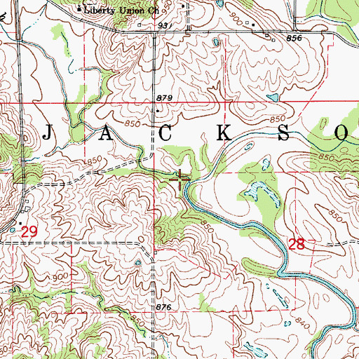 Topographic Map of Rooks Branch, MO