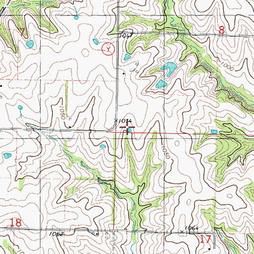 Topographic Map of Ross School, MO