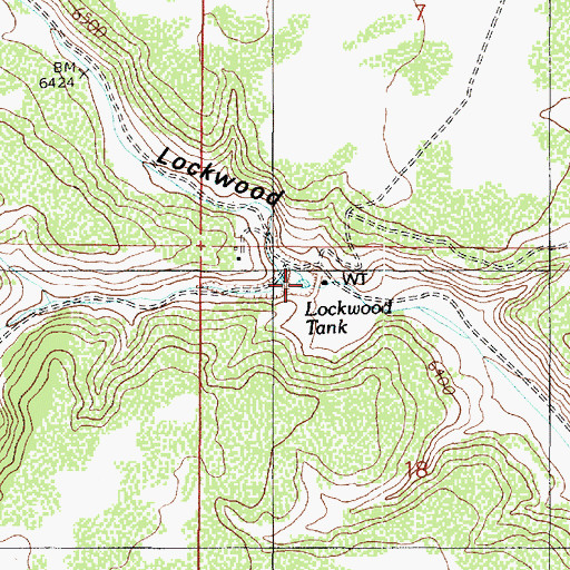 Topographic Map of Lockwood Tank, AZ