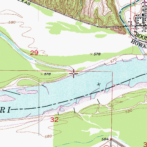 Topographic Map of Salt Creek, MO