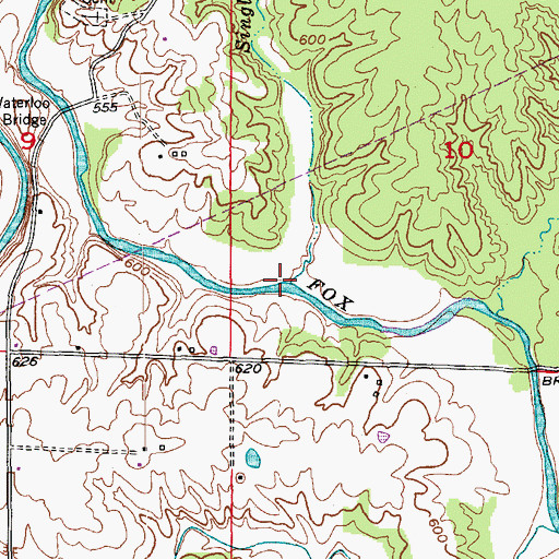 Topographic Map of Singleton Branch, MO