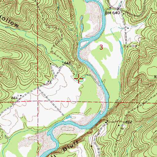 Topographic Map of Smith Hollow, MO