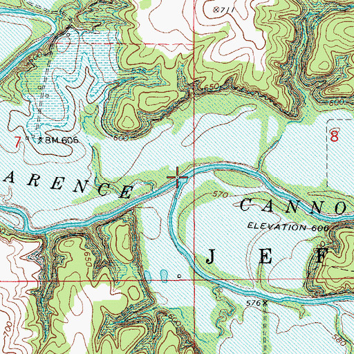 Topographic Map of South Fork Salt River, MO