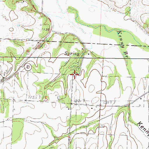Topographic Map of Spring Hill School (historical), MO