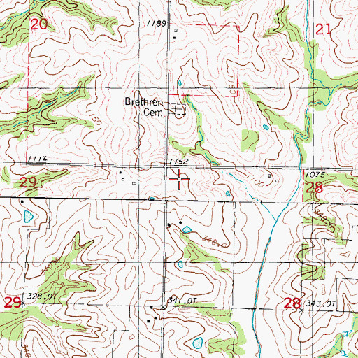Topographic Map of Star of the West School, MO