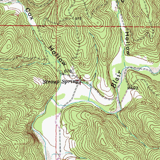 Topographic Map of Stroup Spring, MO