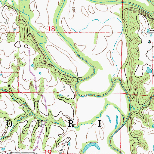 Topographic Map of Sugar Branch, MO