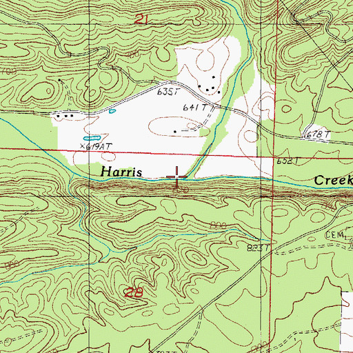 Topographic Map of Moore Creek, AR