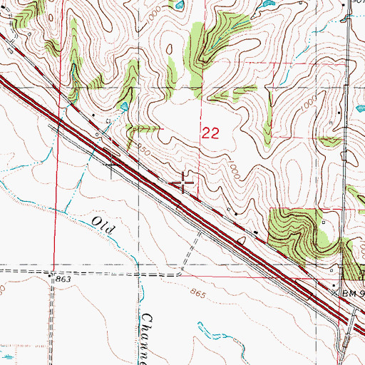 Topographic Map of Summit School (historical), MO