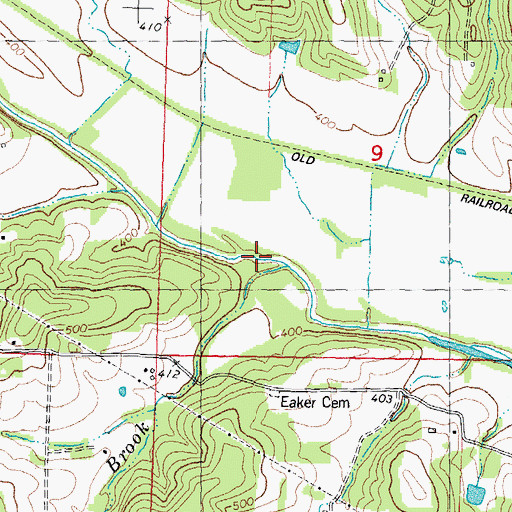 Topographic Map of Sunny Brook, MO