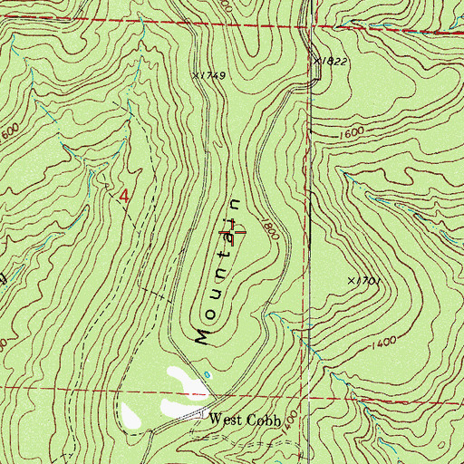 Topographic Map of Morgan Mountain, AR